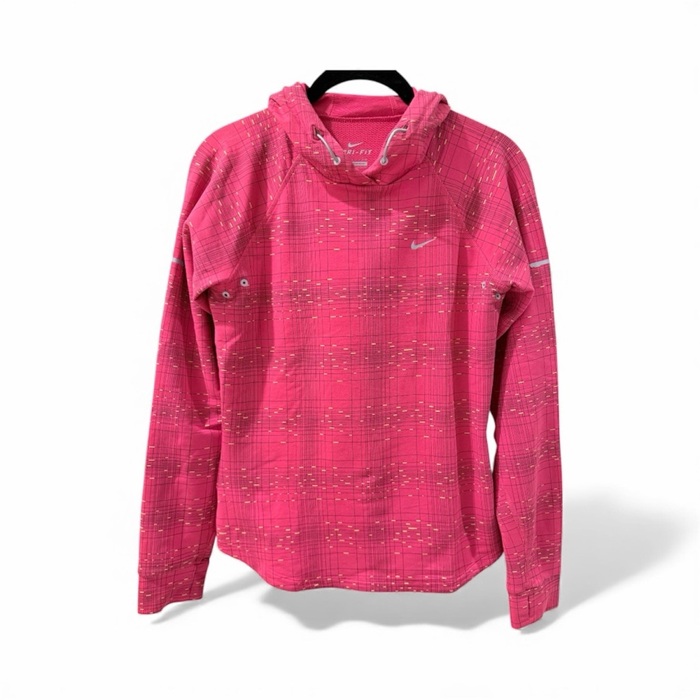 Nike vintage Dri-FIT vibrant red hoodie with thumb holes